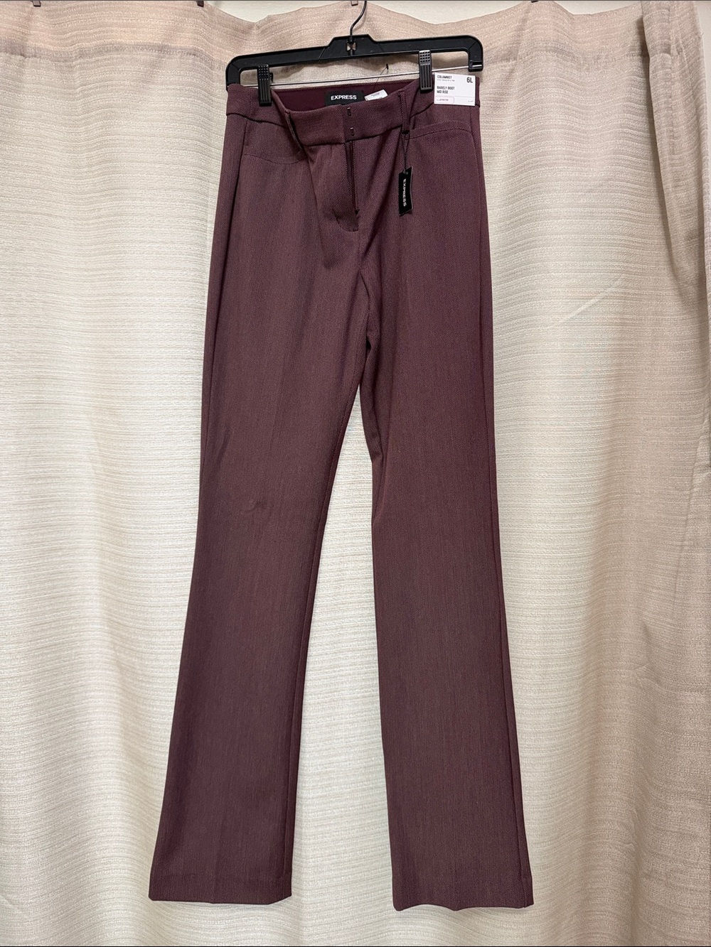 Express Women’s Maroon Boot-Cut Dress Pants
